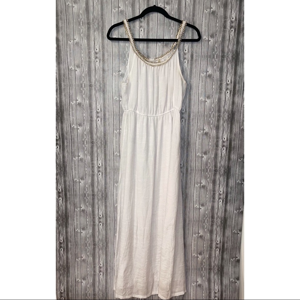 Women’s Dress | Vasna | White w/ Gold Detail | Dress | Summer Dress